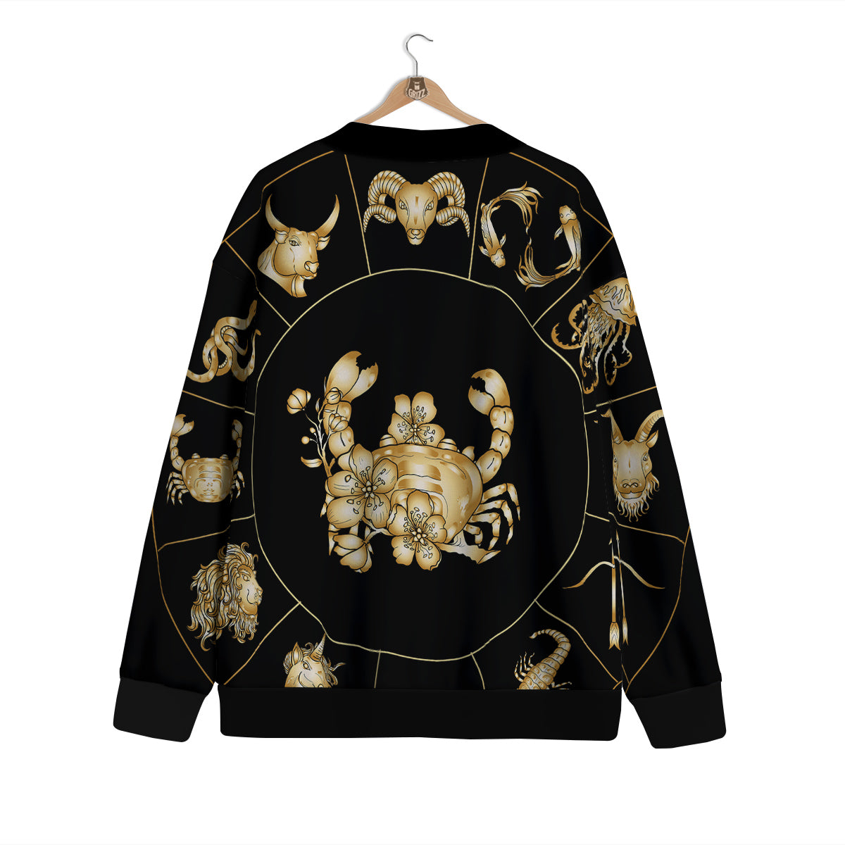 Signs Astrological And Cancer Print Cardigan-grizzshop
