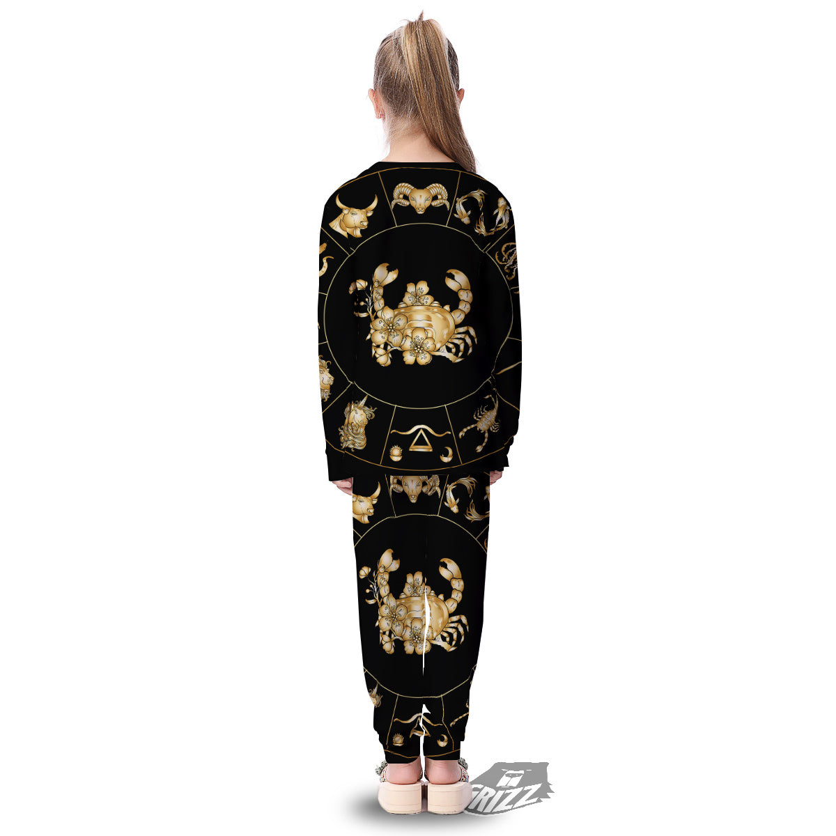 Signs Astrological And Cancer Print Kid's Pajamas-grizzshop