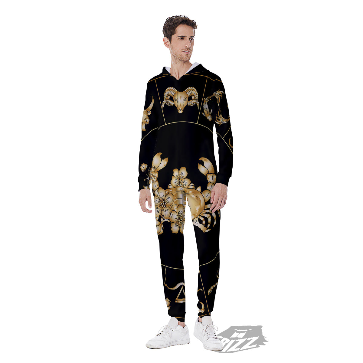 Signs Astrological And Cancer Print Men's Jumpsuit-grizzshop