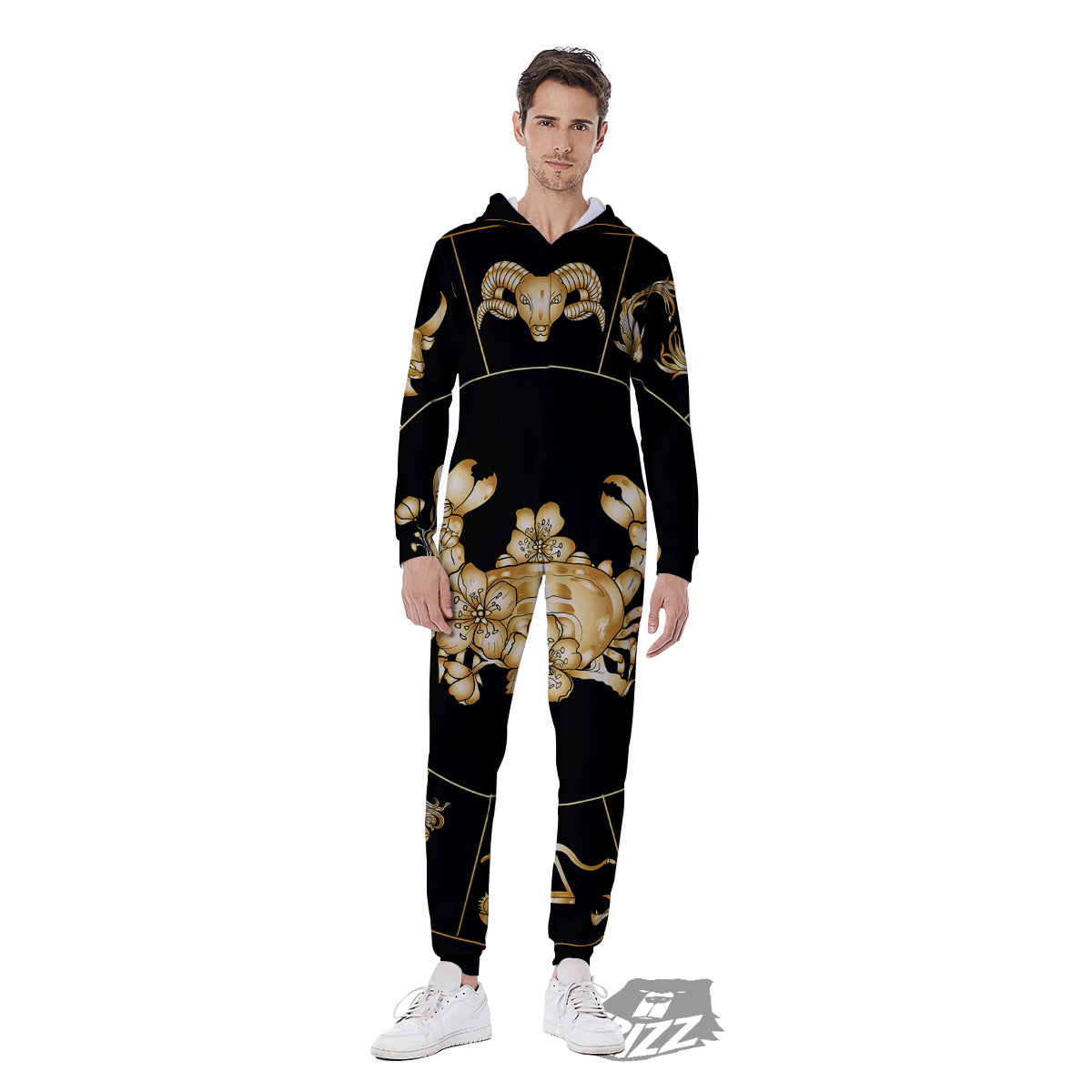 Signs Astrological And Cancer Print Men's Jumpsuit-grizzshop