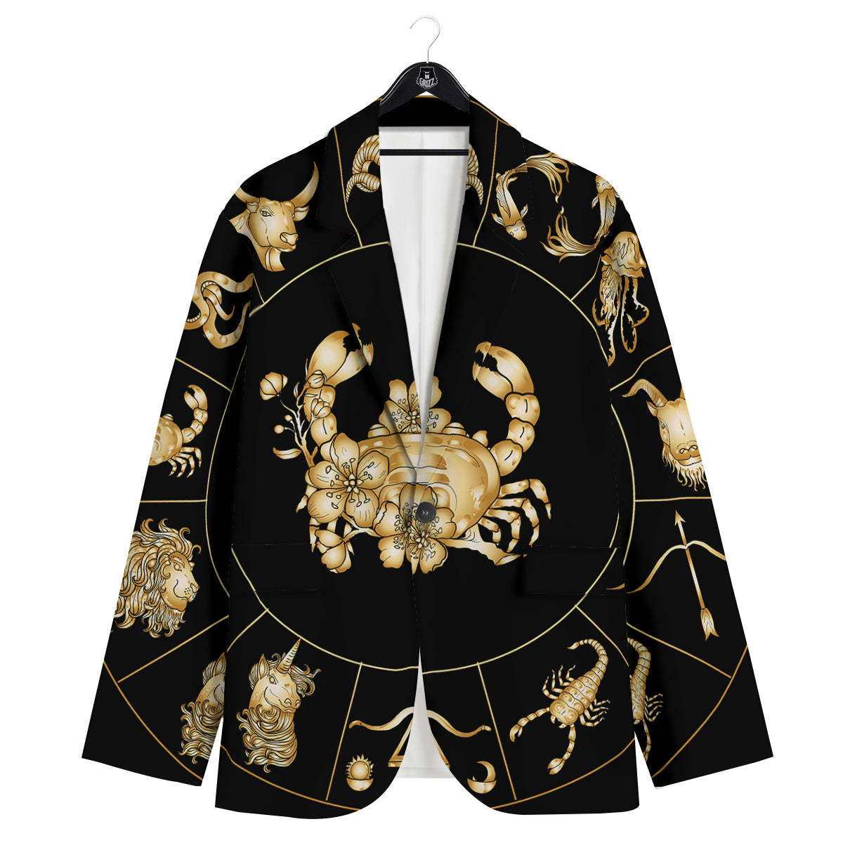 Signs Astrological And Cancer Print Men's Sport Coat-grizzshop