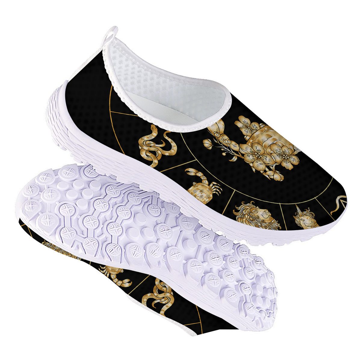 Signs Astrological And Cancer Print Nurse Shoes-grizzshop