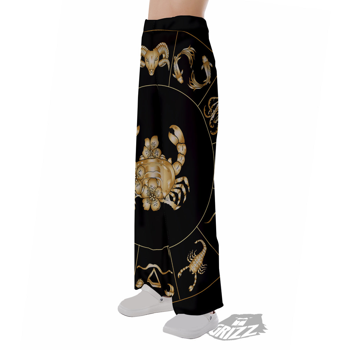 Signs Astrological And Cancer Print Pajama Pants-grizzshop
