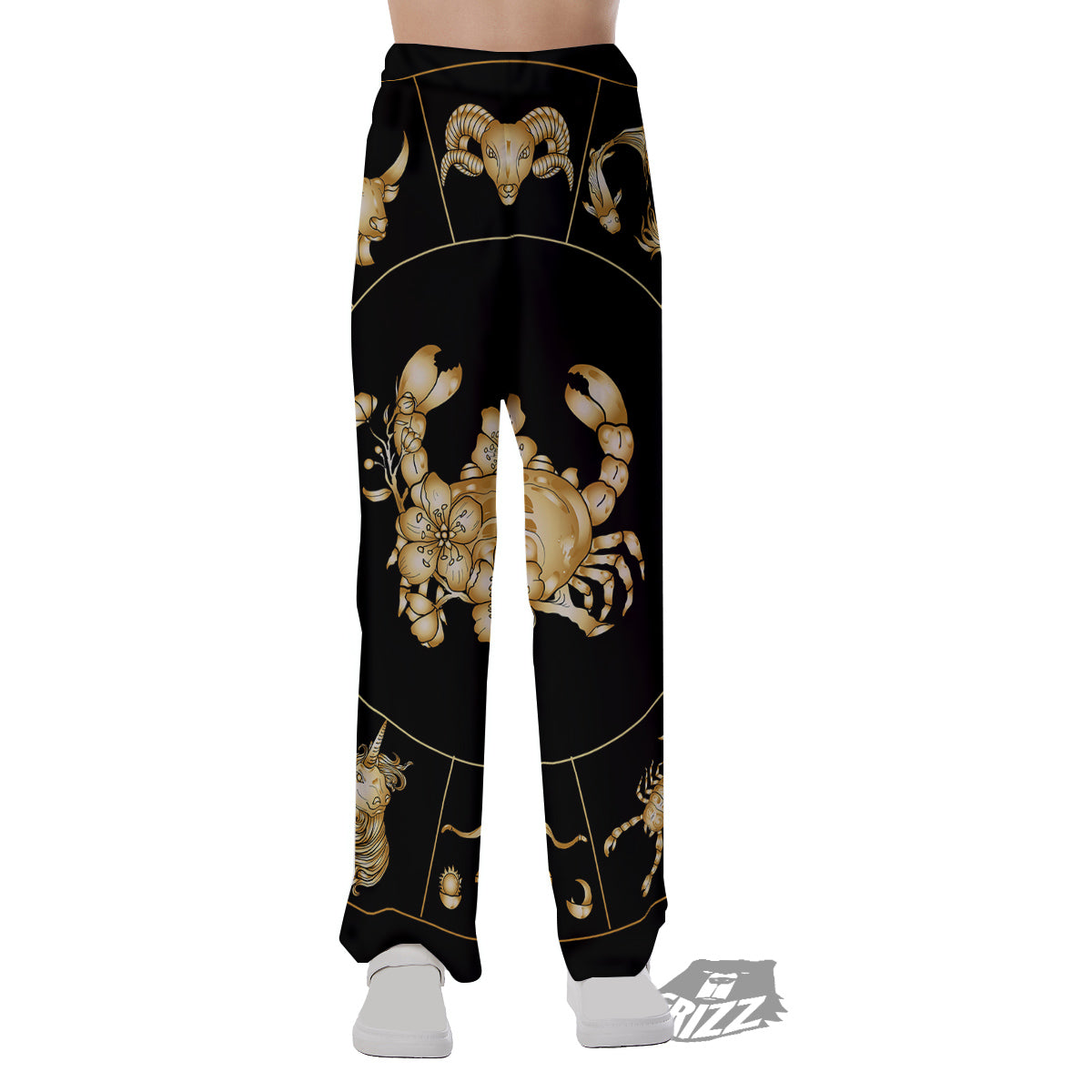 Signs Astrological And Cancer Print Pajama Pants-grizzshop
