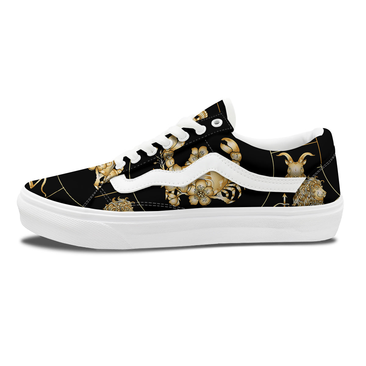 Signs Astrological And Cancer Print Skate Shoes-grizzshop