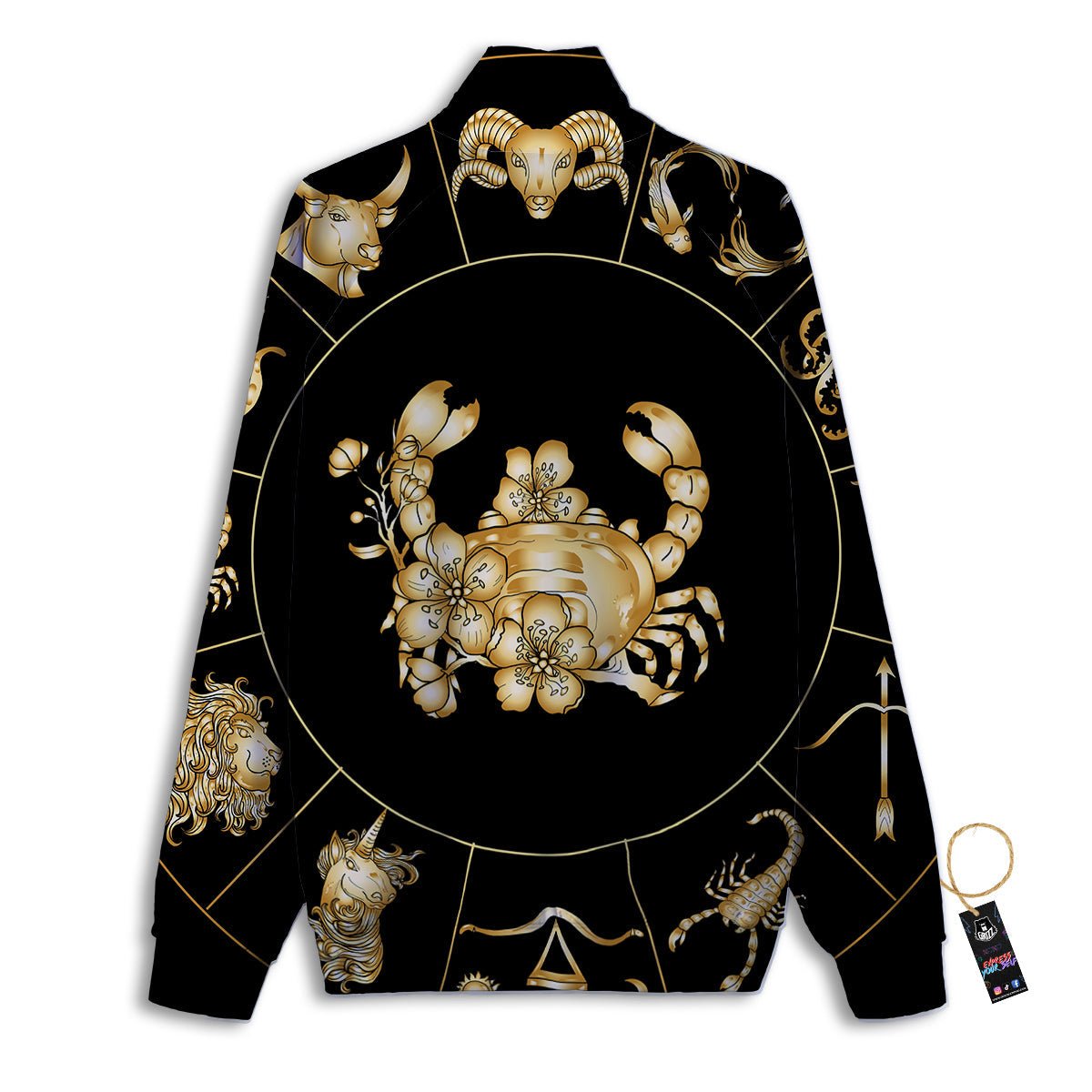 Signs Astrological And Cancer Print Track Jacket-grizzshop