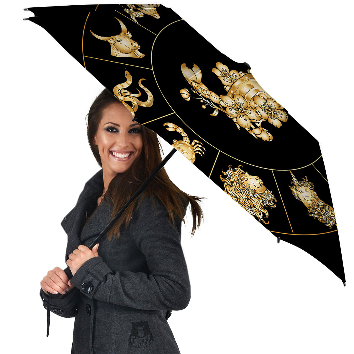 Signs Astrological And Cancer Print Umbrella-grizzshop