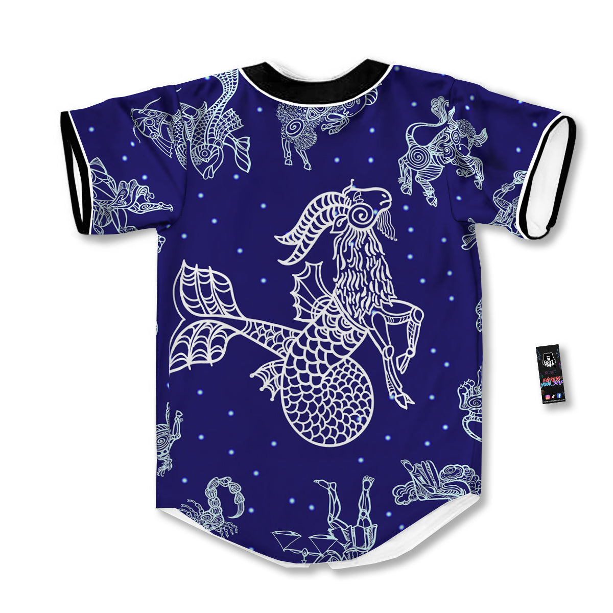 Signs Astrological And Capricorn Print Baseball Jersey-grizzshop