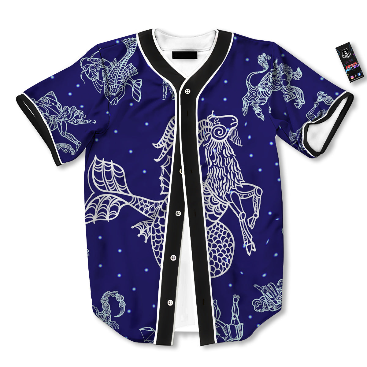 Signs Astrological And Capricorn Print Baseball Jersey-grizzshop