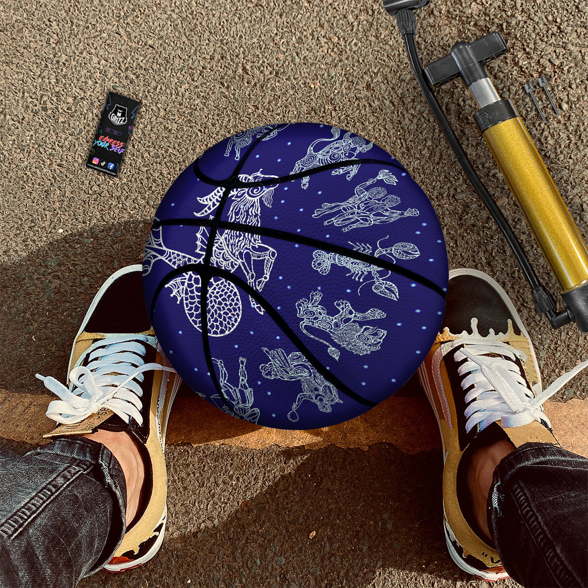 Signs Astrological And Capricorn Print Basketball-grizzshop