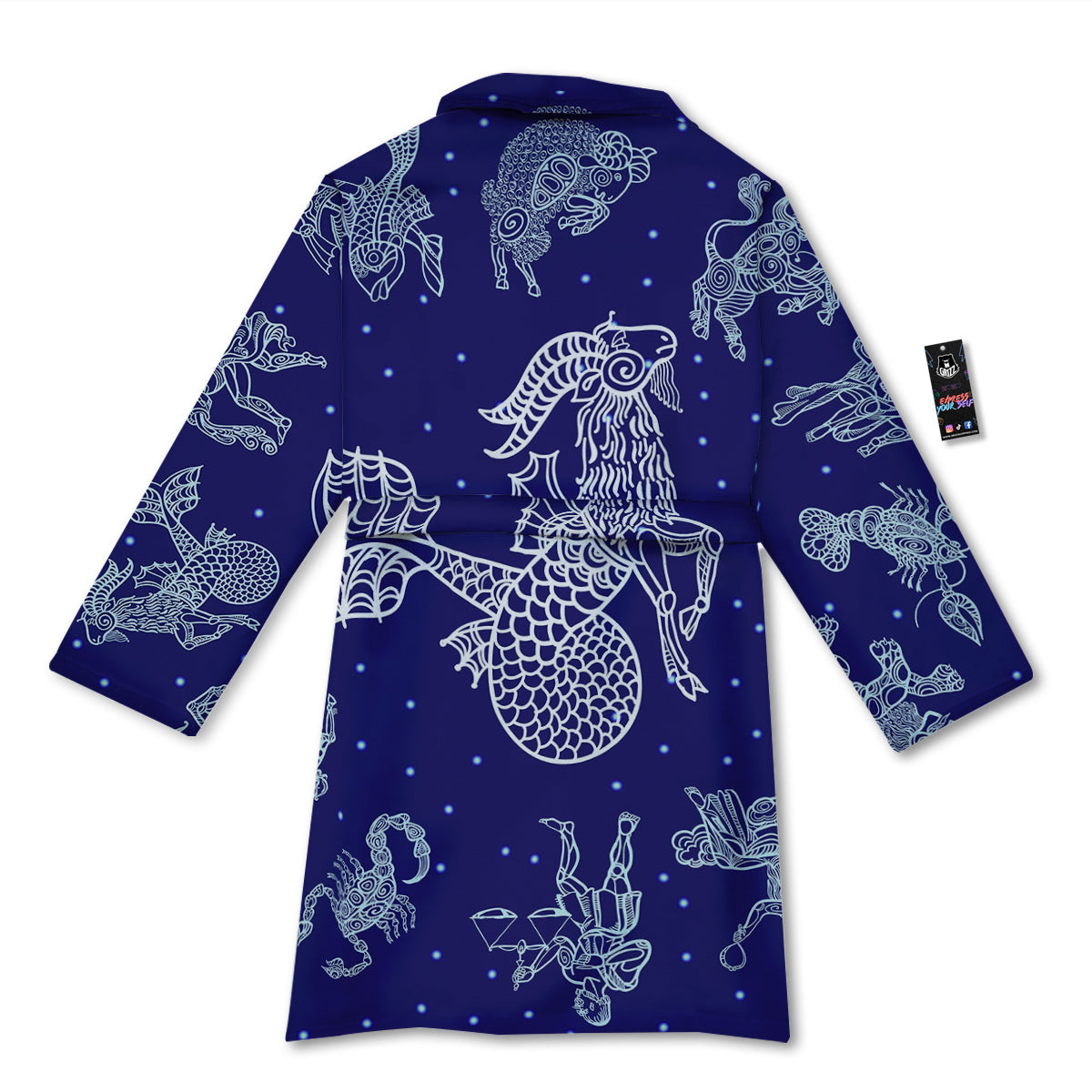 Signs Astrological And Capricorn Print Bathrobe-grizzshop