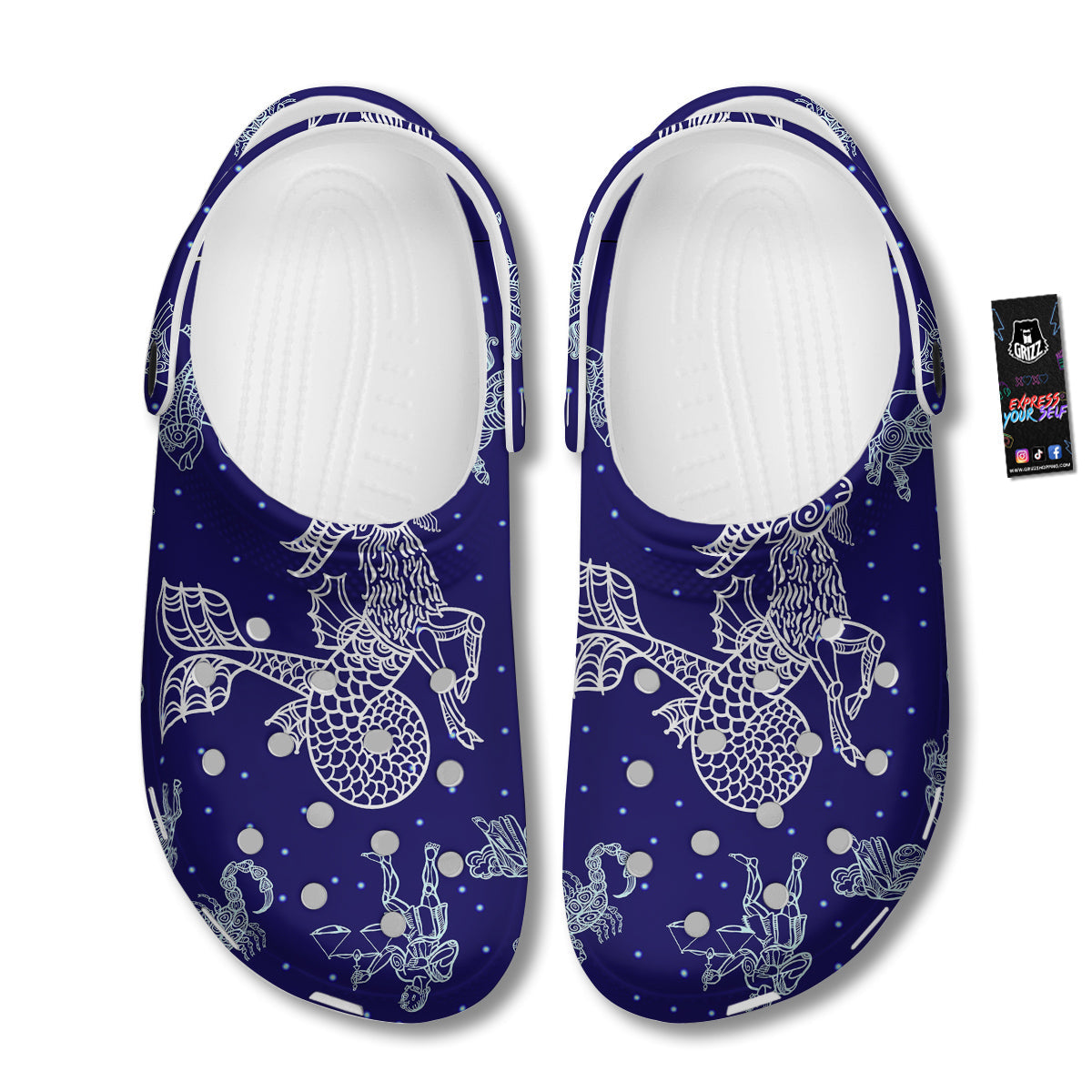 Signs Astrological And Capricorn Print Clog-grizzshop