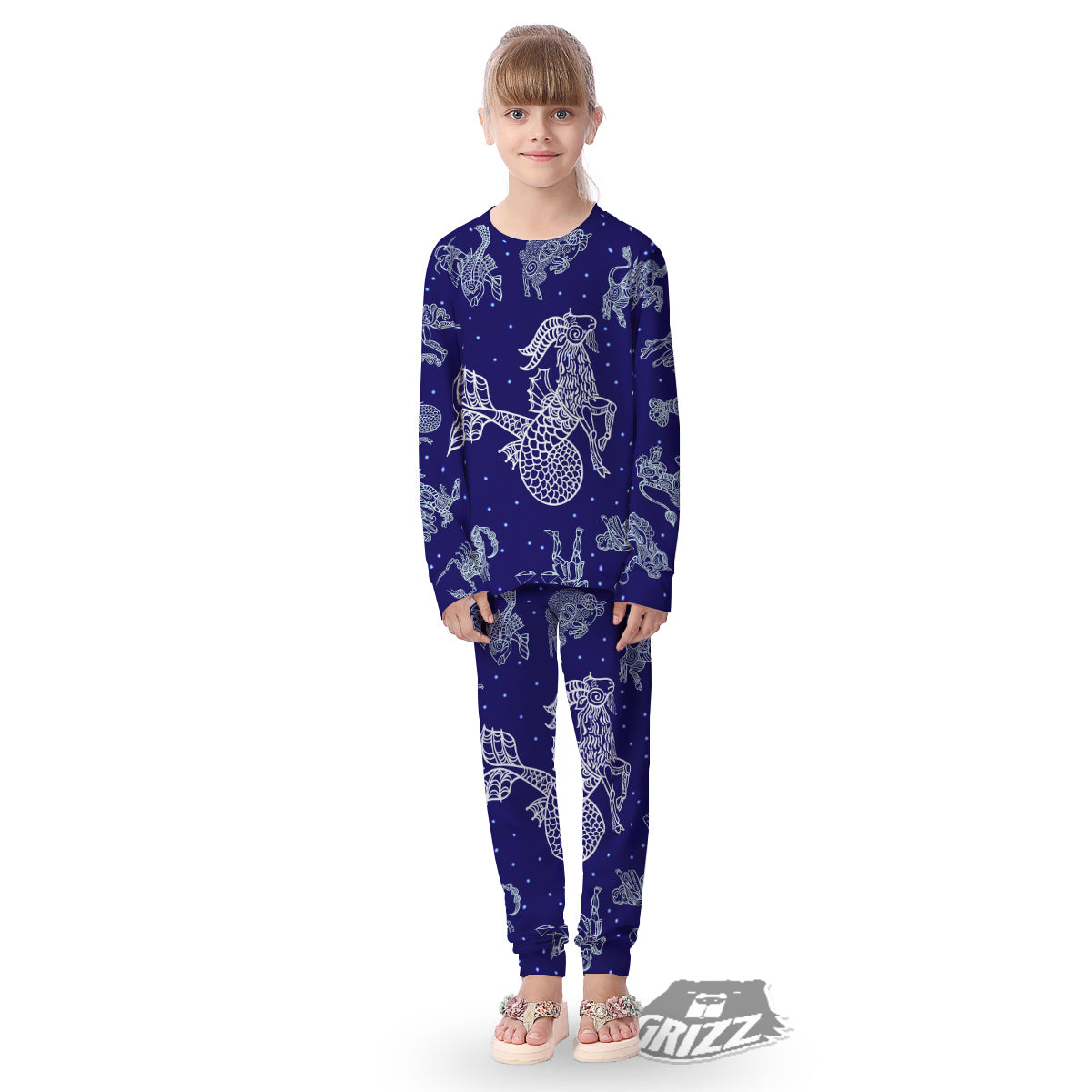 Signs Astrological And Capricorn Print Kid's Pajamas-grizzshop
