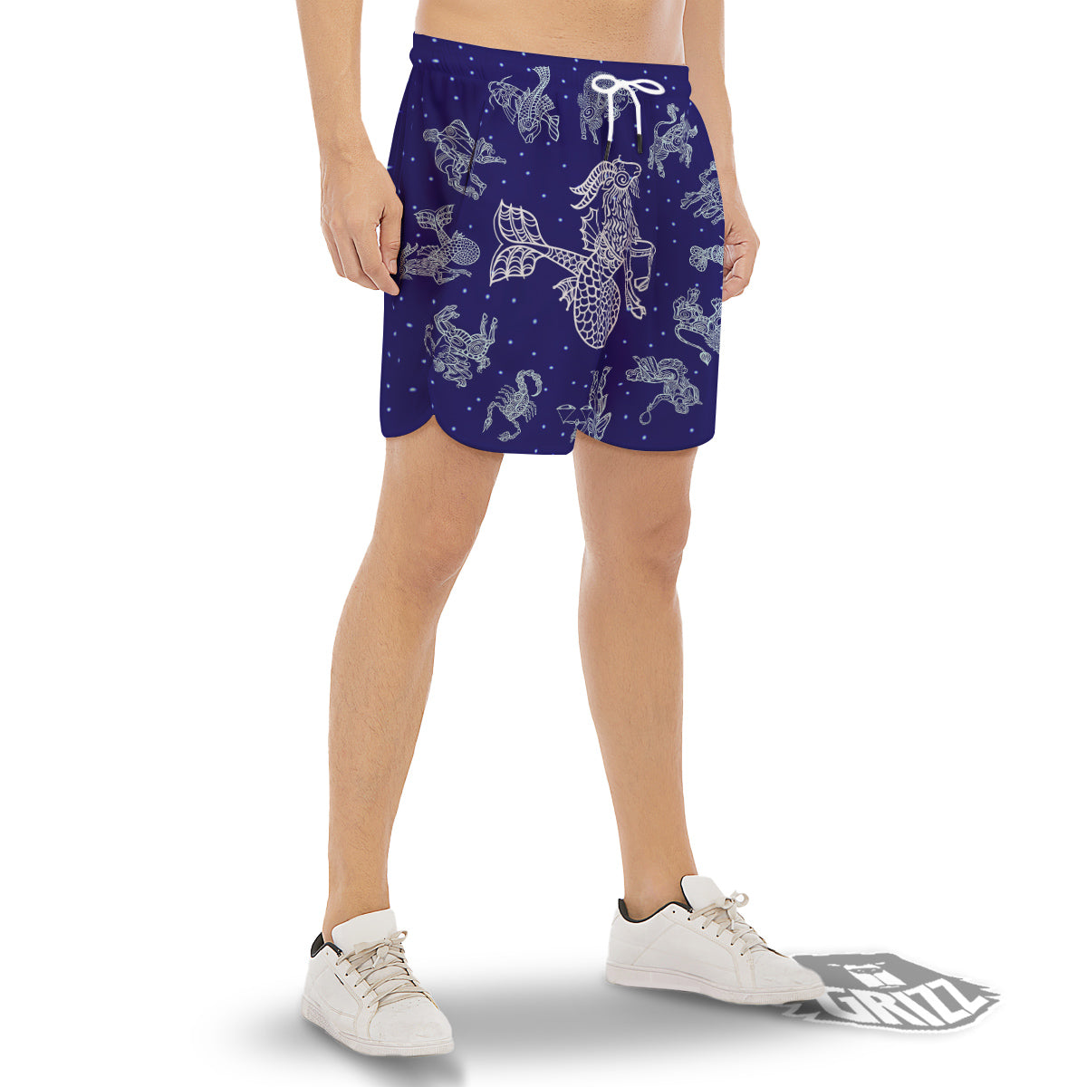 Signs Astrological And Capricorn Print Men's Gym Shorts-grizzshop
