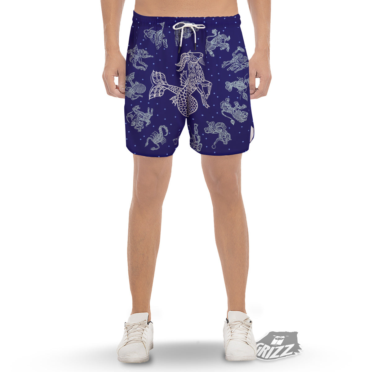 Signs Astrological And Capricorn Print Men's Gym Shorts-grizzshop