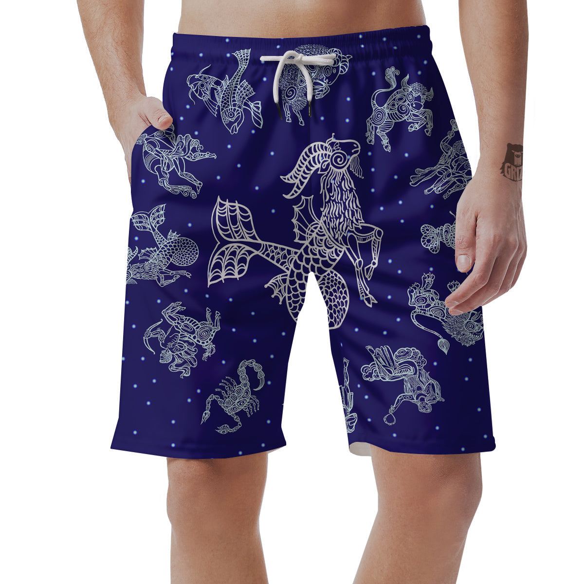 Signs Astrological And Capricorn Print Men's Shorts-grizzshop