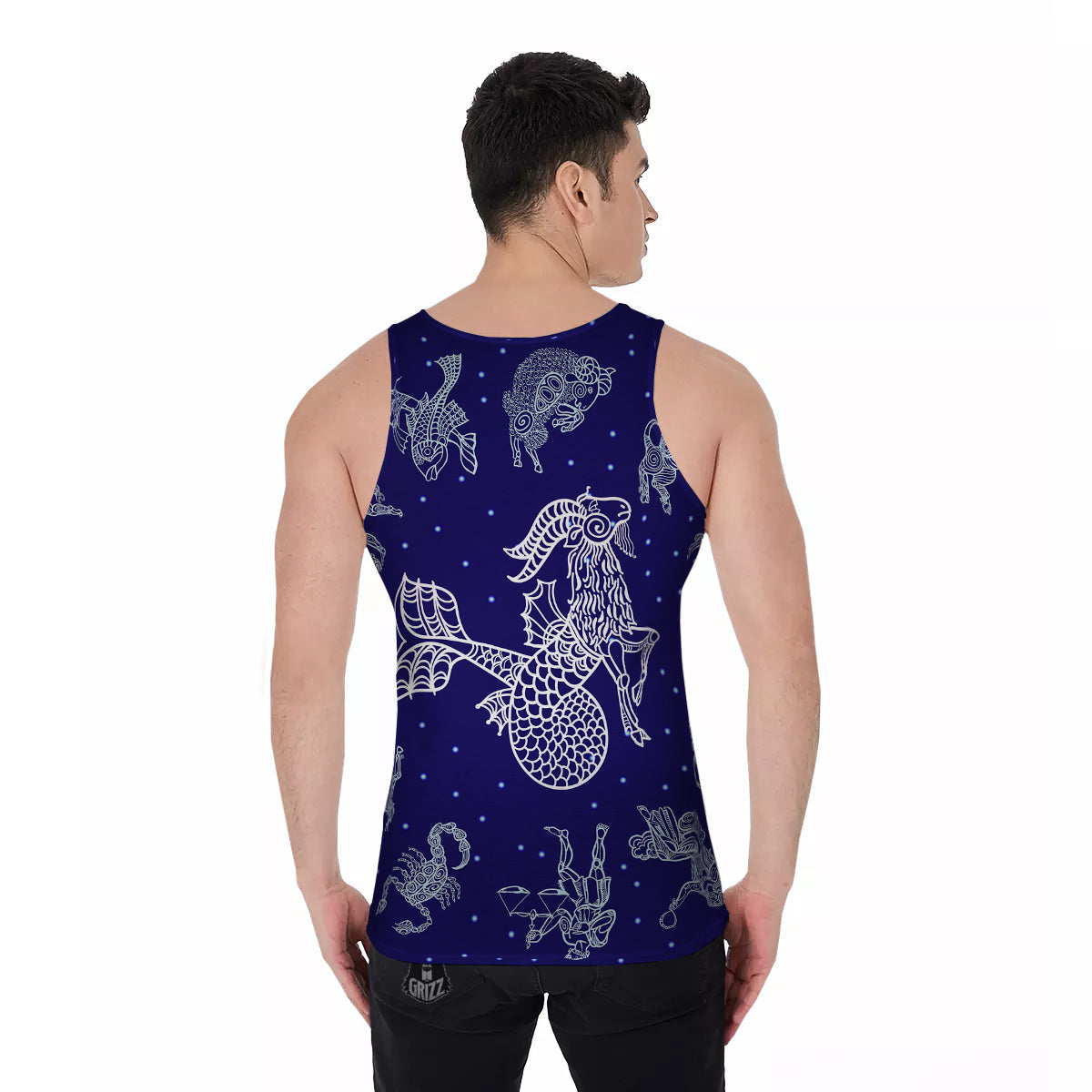 Signs Astrological And Capricorn Print Men's Tank Top-grizzshop