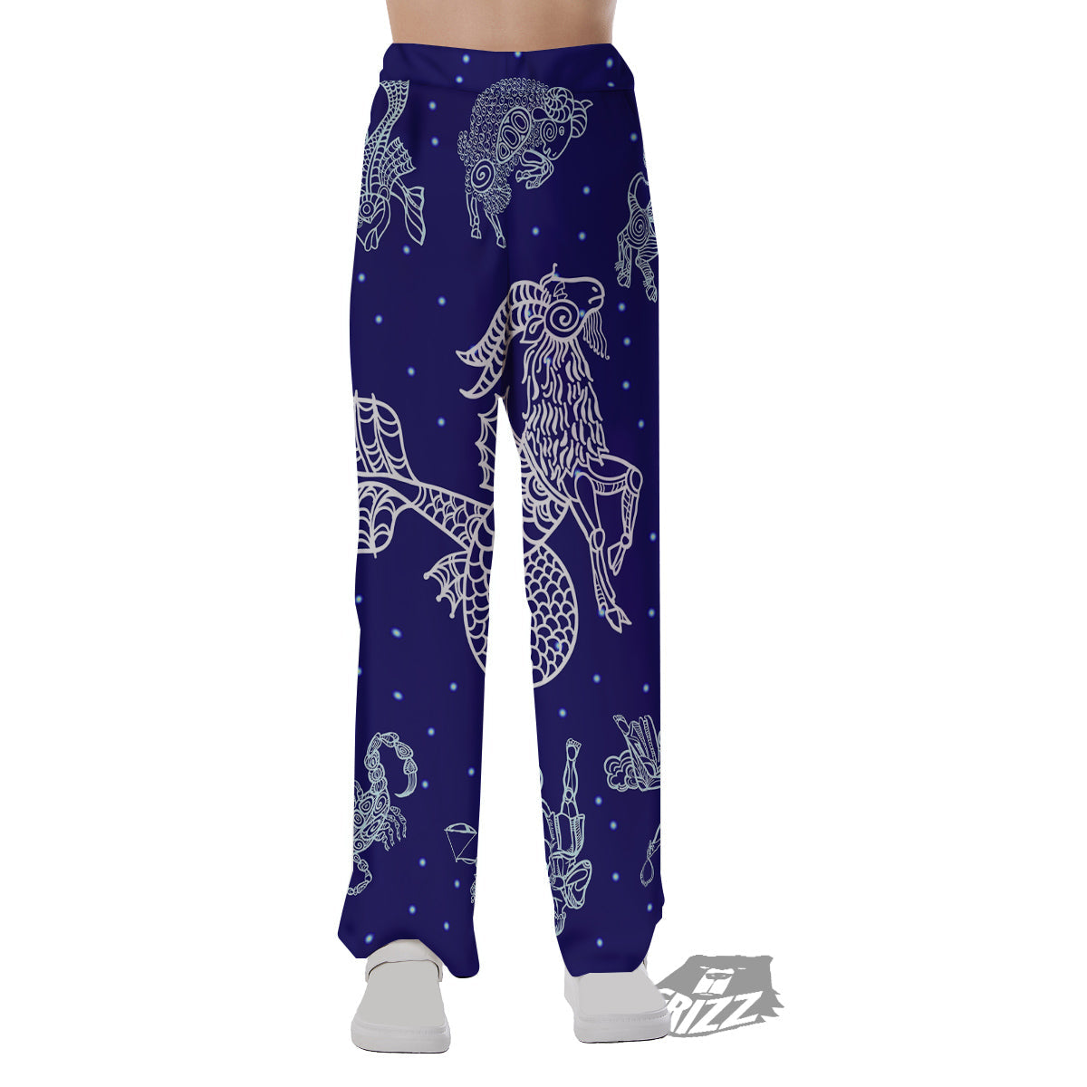Signs Astrological And Capricorn Print Pajama Pants-grizzshop