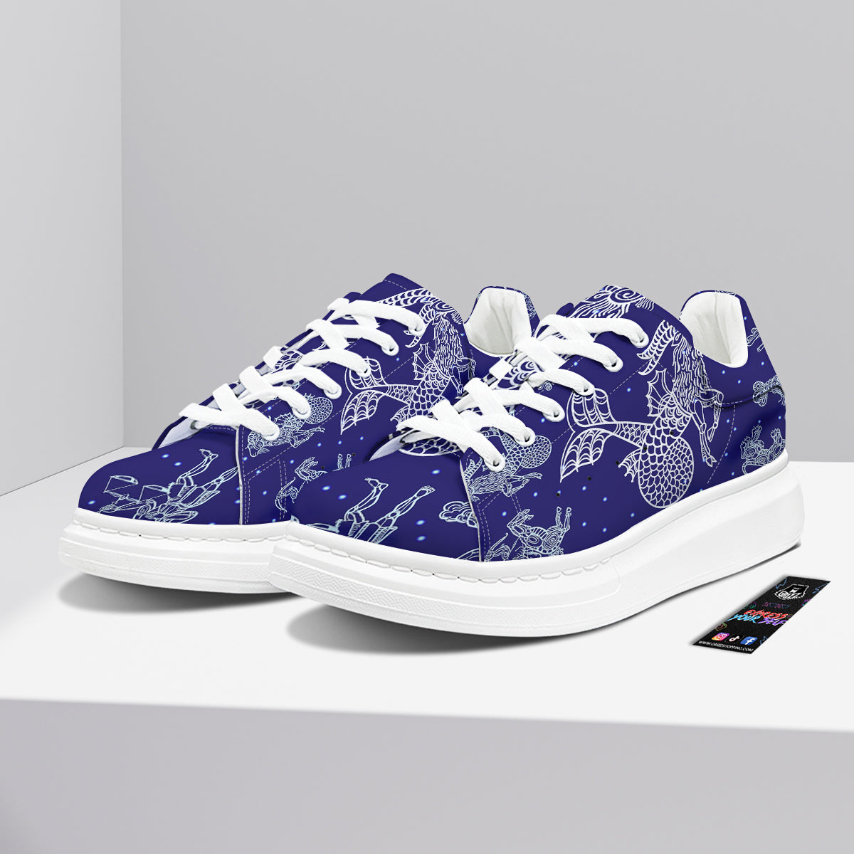 Signs Astrological And Capricorn Print Platform Shoes-grizzshop