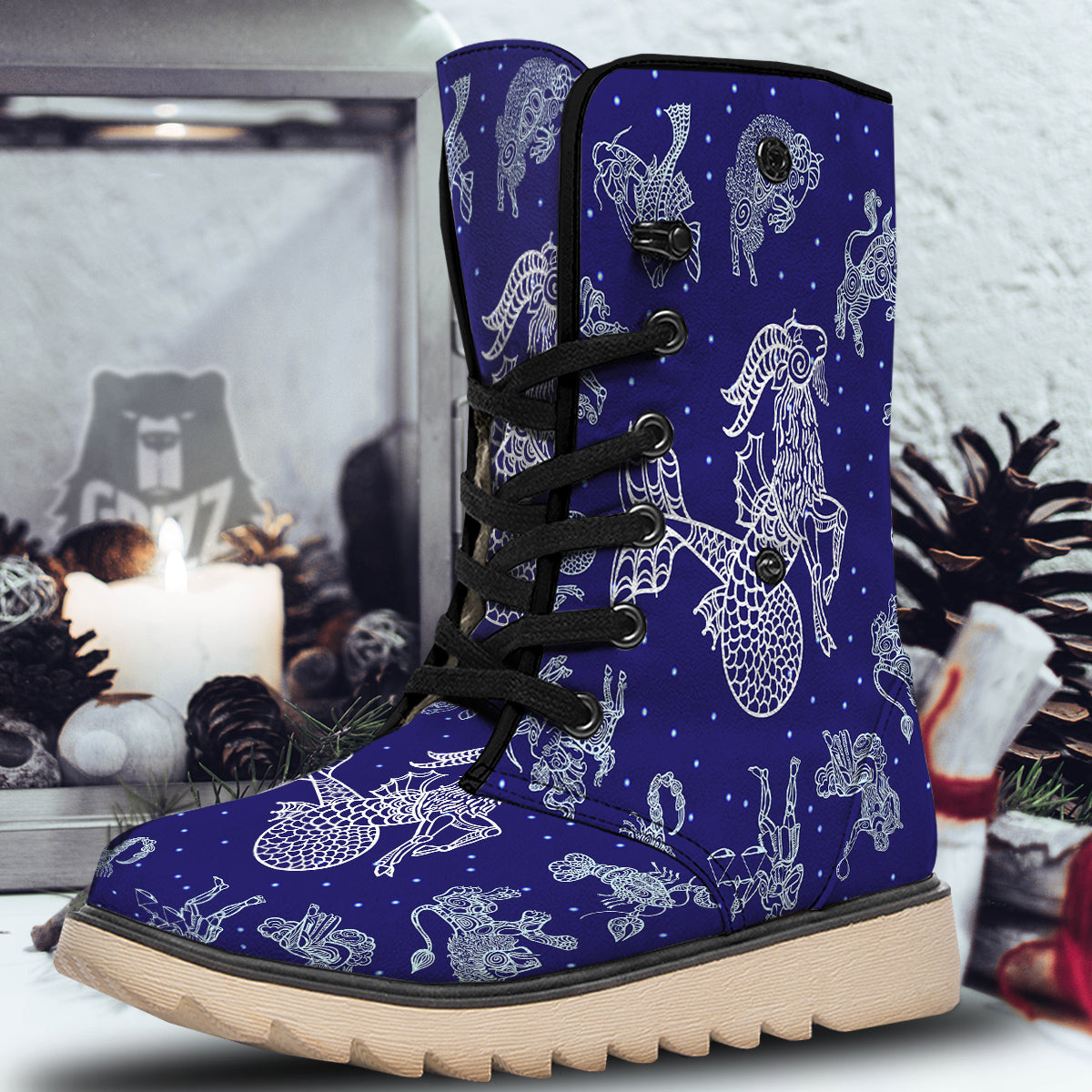 Signs Astrological And Capricorn Print Snow Boots-grizzshop