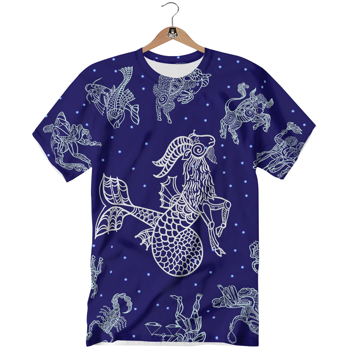 Signs Astrological And Capricorn Print T-Shirt-grizzshop