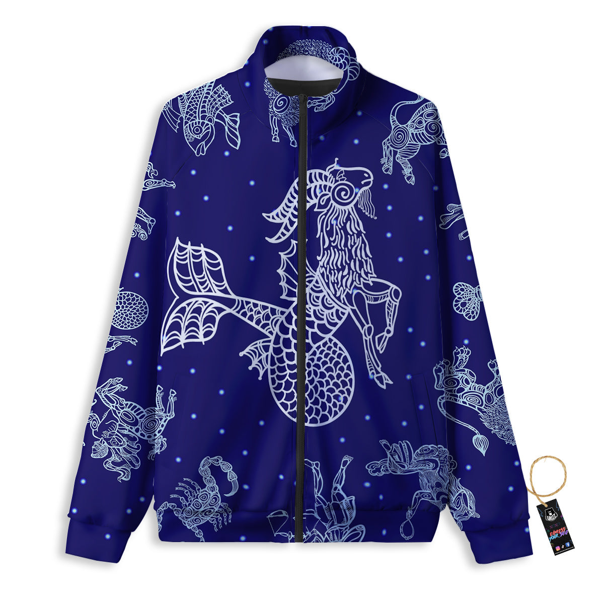 Signs Astrological And Capricorn Print Track Jacket-grizzshop