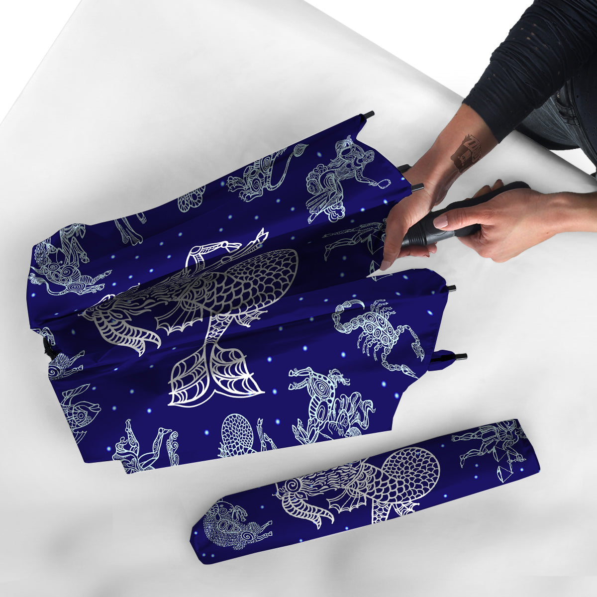 Signs Astrological And Capricorn Print Umbrella-grizzshop