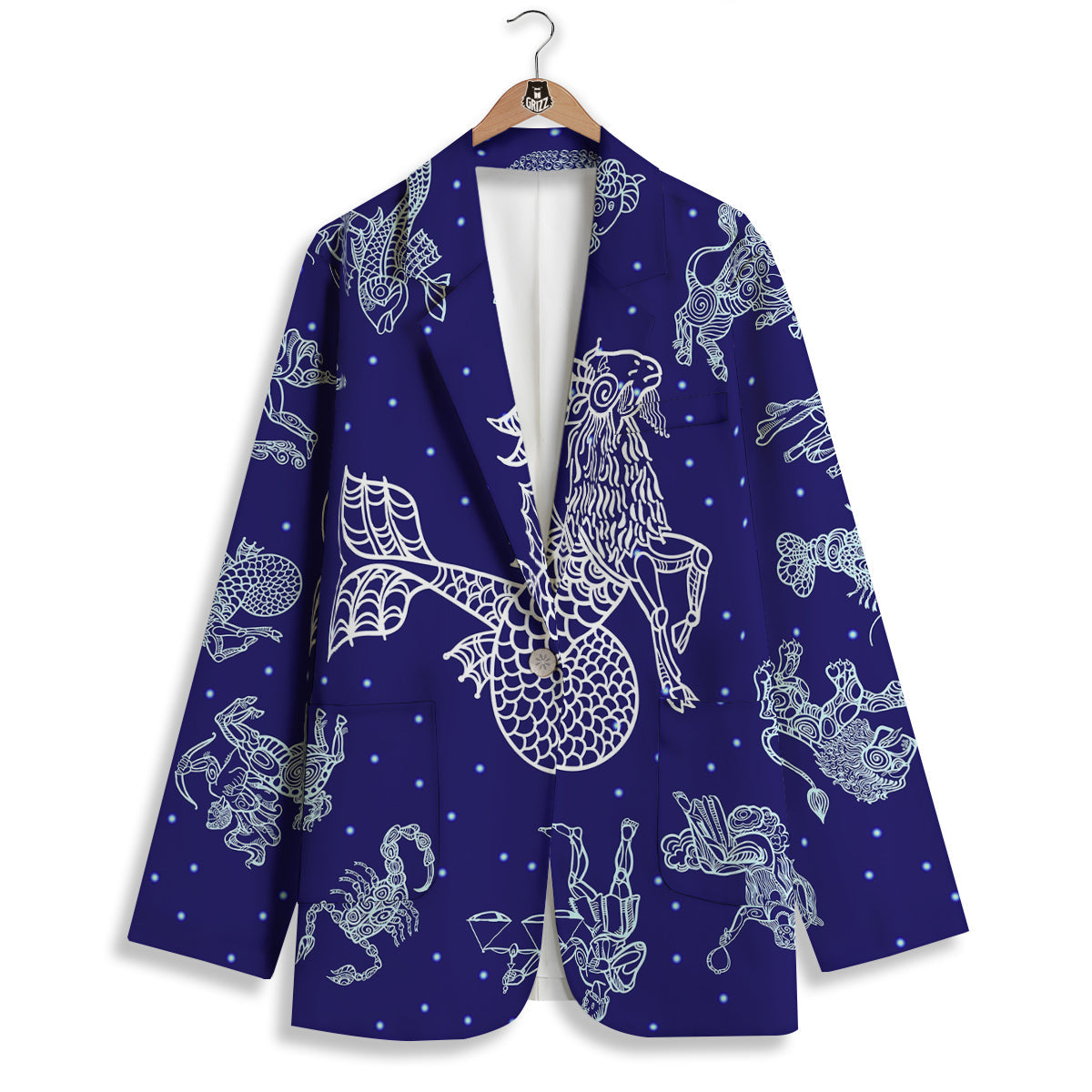 Signs Astrological And Capricorn Print Women's Blazer-grizzshop