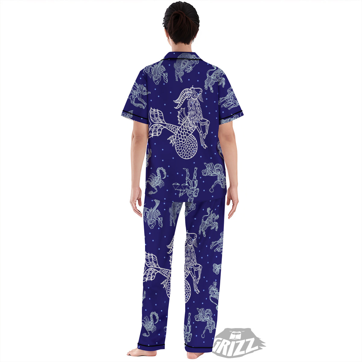 Signs Astrological And Capricorn Print Women's Pajamas Set-grizzshop