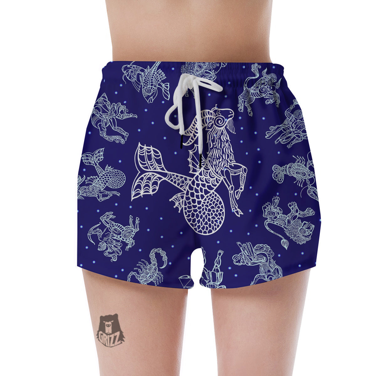 Signs Astrological And Capricorn Print Women's Shorts-grizzshop