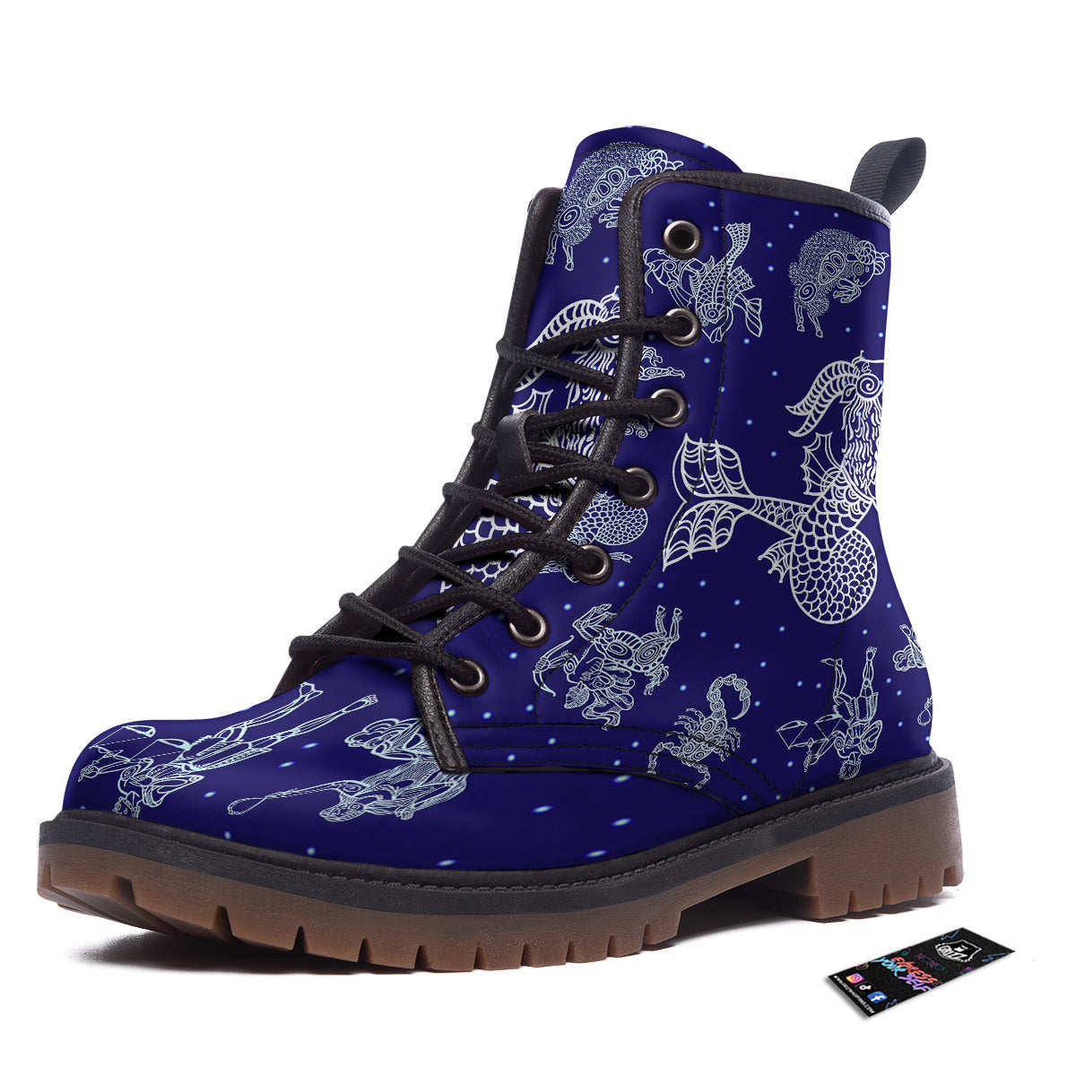 Signs Astrological And Capricorn Print Work Boots-grizzshop