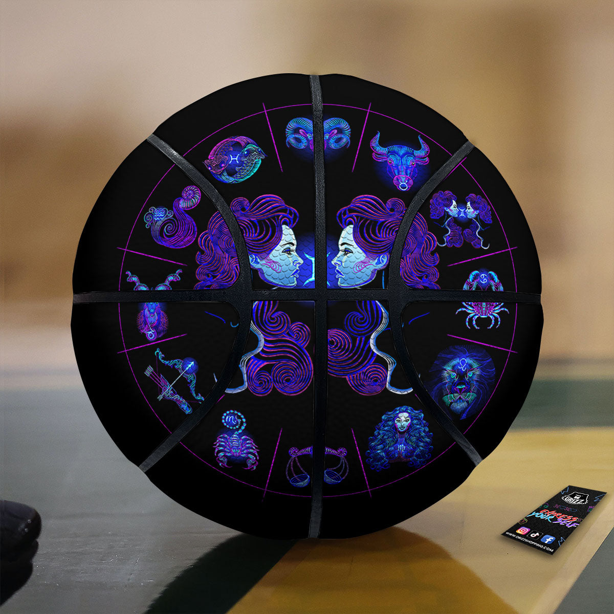 Signs Astrological And Gemini Print Basketball-grizzshop