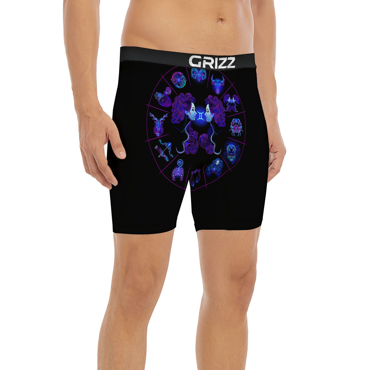 Signs Astrological And Gemini Print Boxer Briefs-grizzshop