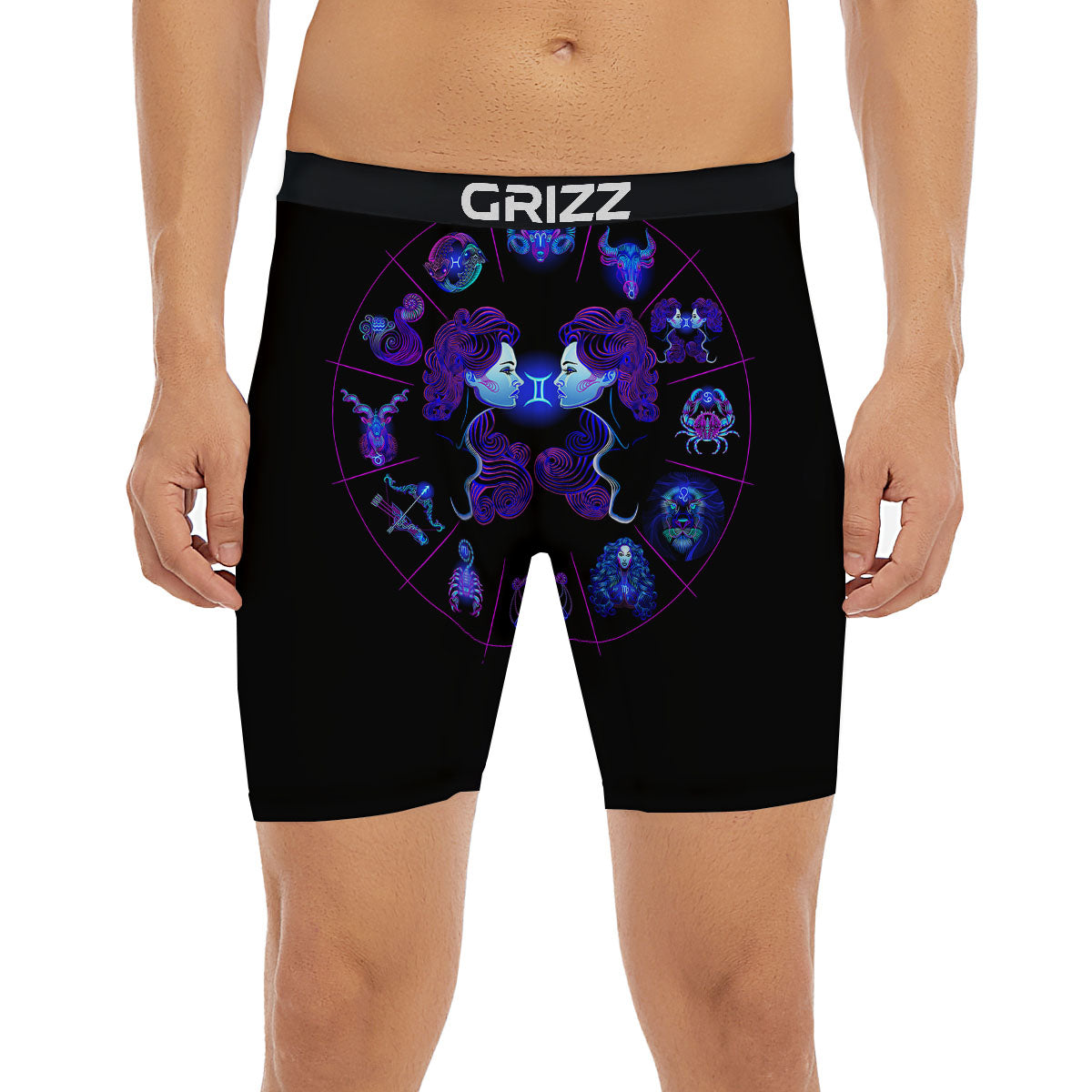 Signs Astrological And Gemini Print Boxer Briefs-grizzshop