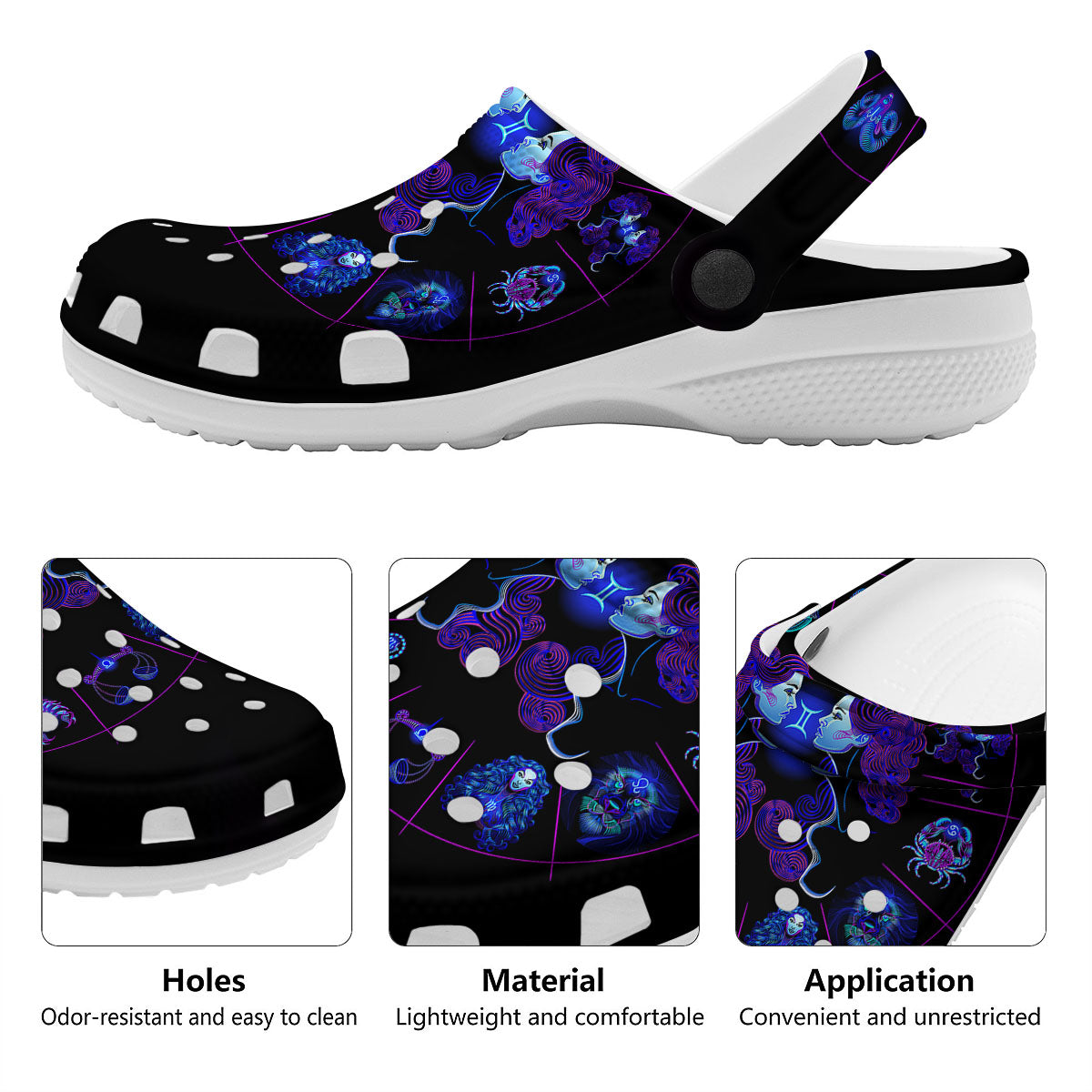 Signs Astrological And Gemini Print Clog-grizzshop