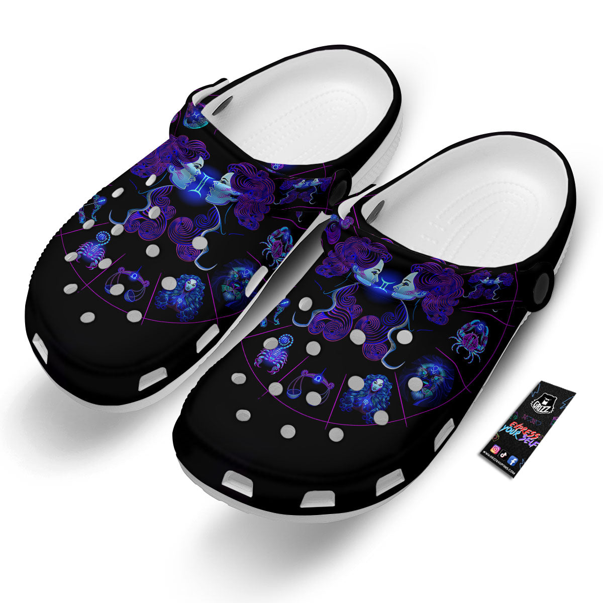Signs Astrological And Gemini Print Clog-grizzshop