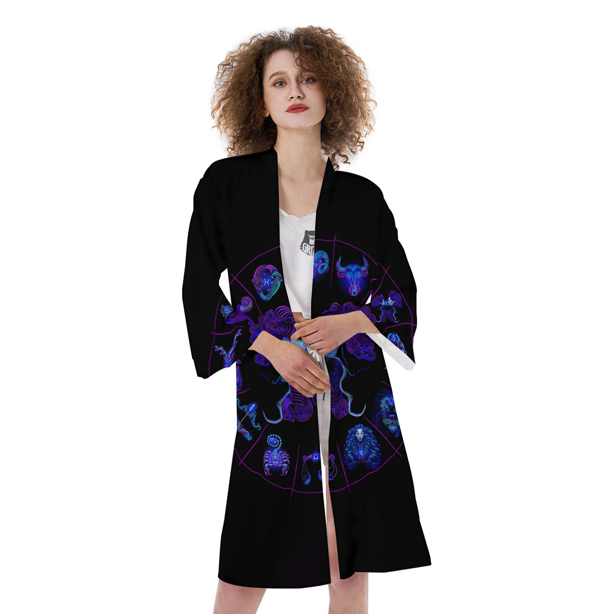 Signs Astrological And Gemini Print Kimono-grizzshop