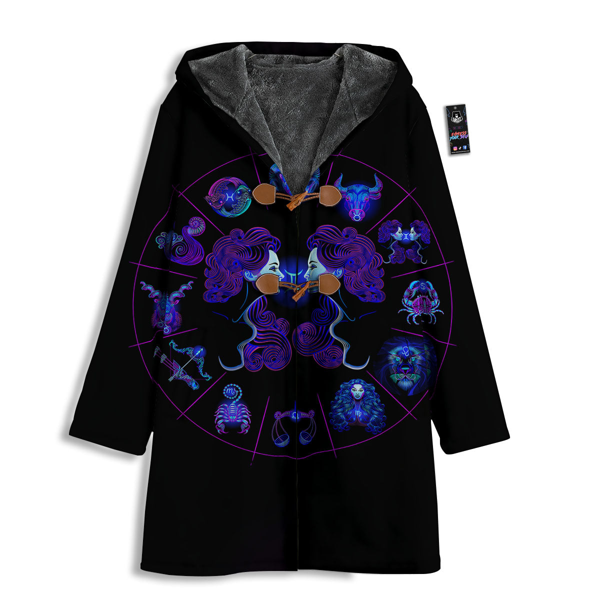 Signs Astrological And Gemini Print Men's Windbreaker Jacket-grizzshop