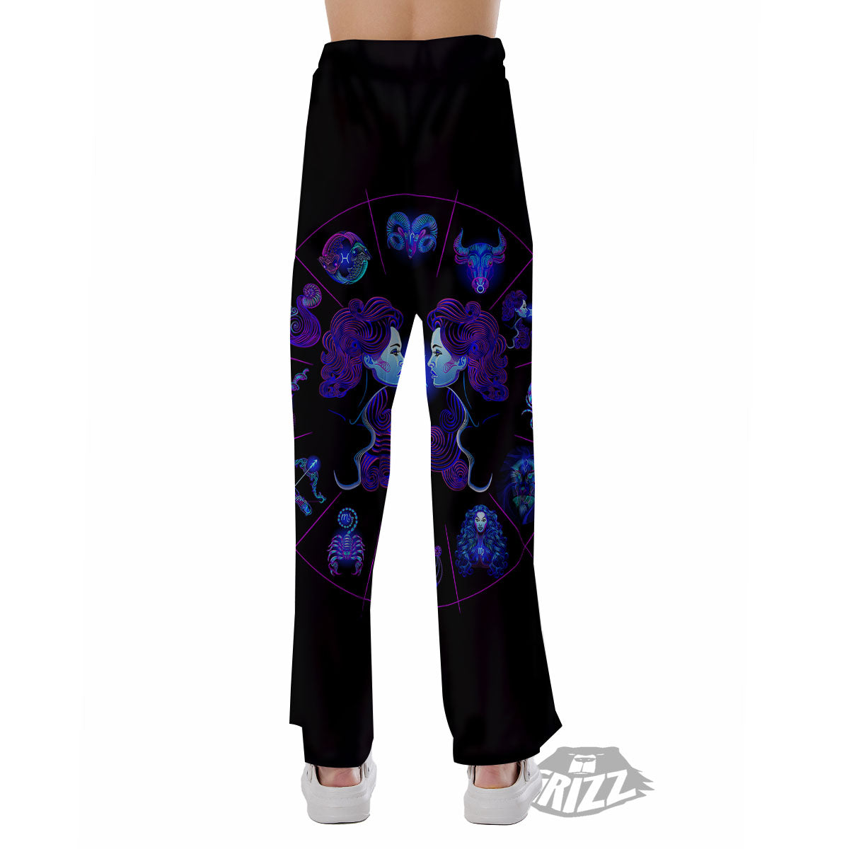 Signs Astrological And Gemini Print Pajama Pants-grizzshop