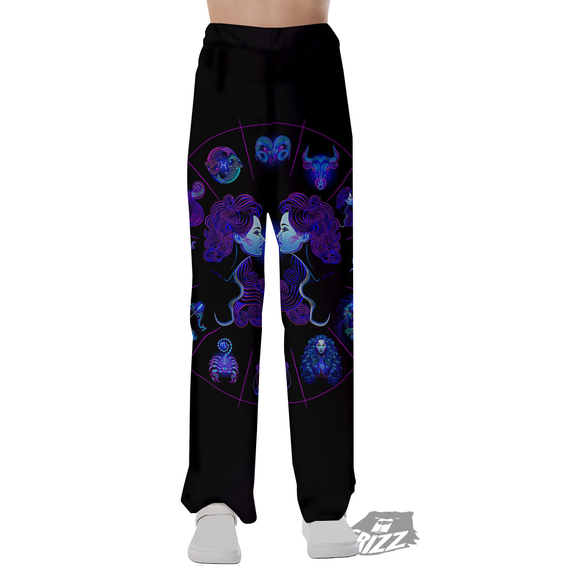 Signs Astrological And Gemini Print Pajama Pants-grizzshop