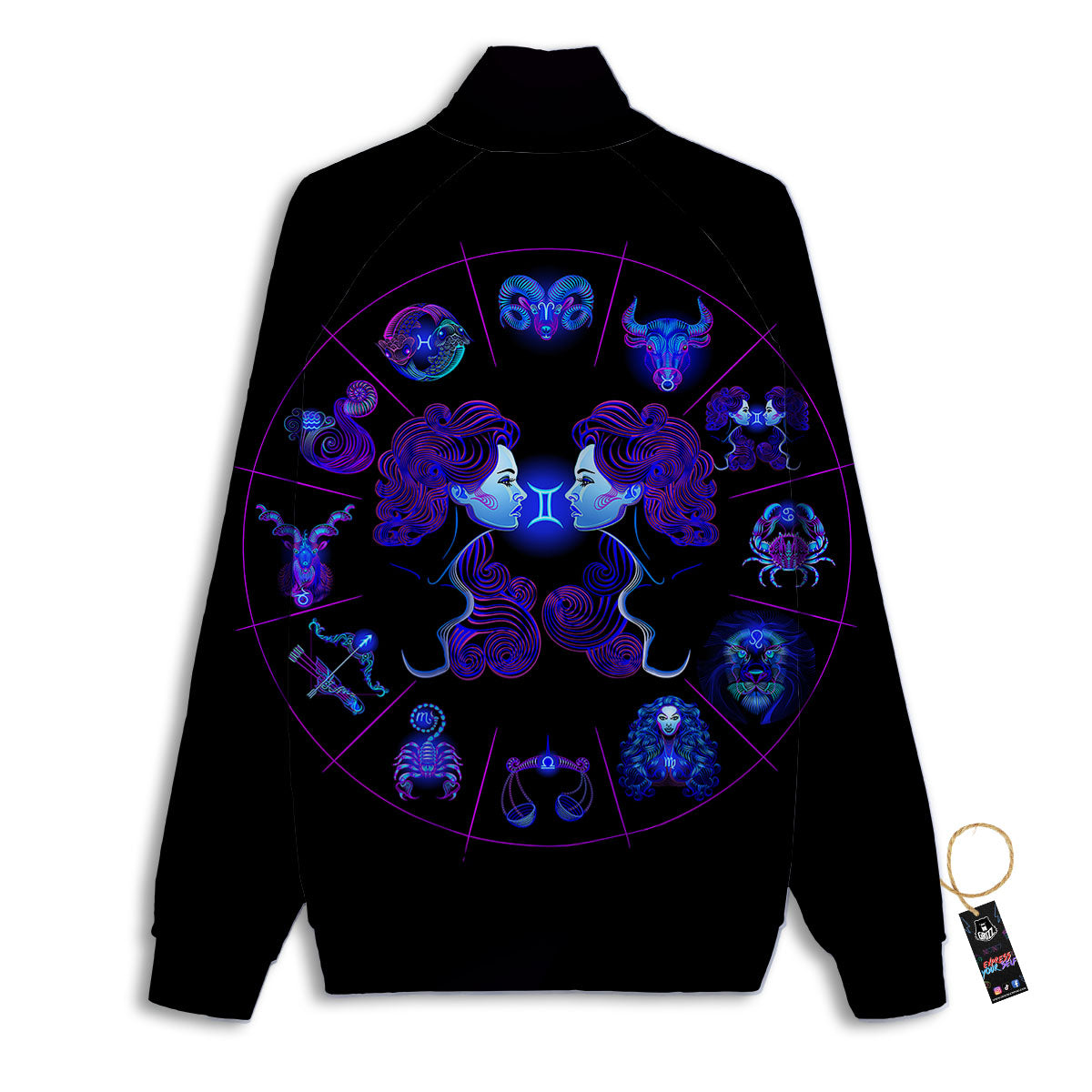 Signs Astrological And Gemini Print Track Jacket-grizzshop