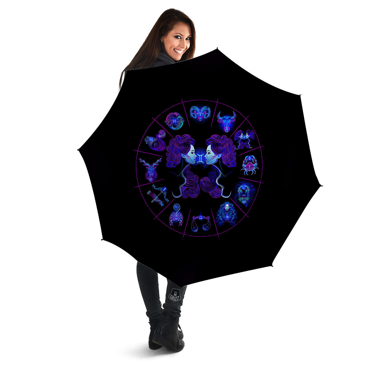 Signs Astrological And Gemini Print Umbrella-grizzshop