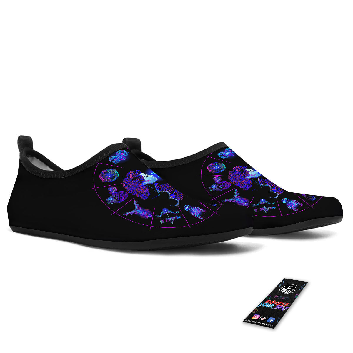 Signs Astrological And Gemini Print Water Shoes-grizzshop