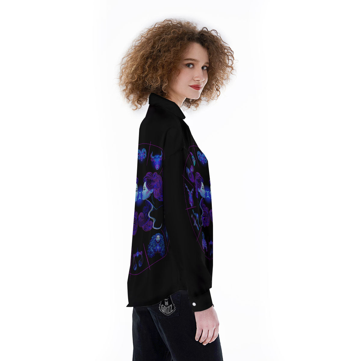 Signs Astrological And Gemini Print Women's Long Sleeve Shirts-grizzshop