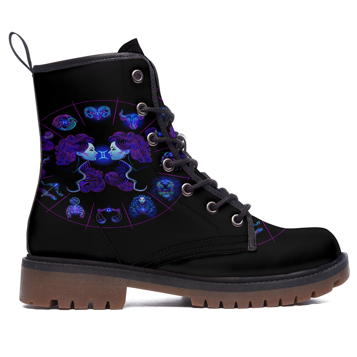 Signs Astrological And Gemini Print Work Boots-grizzshop