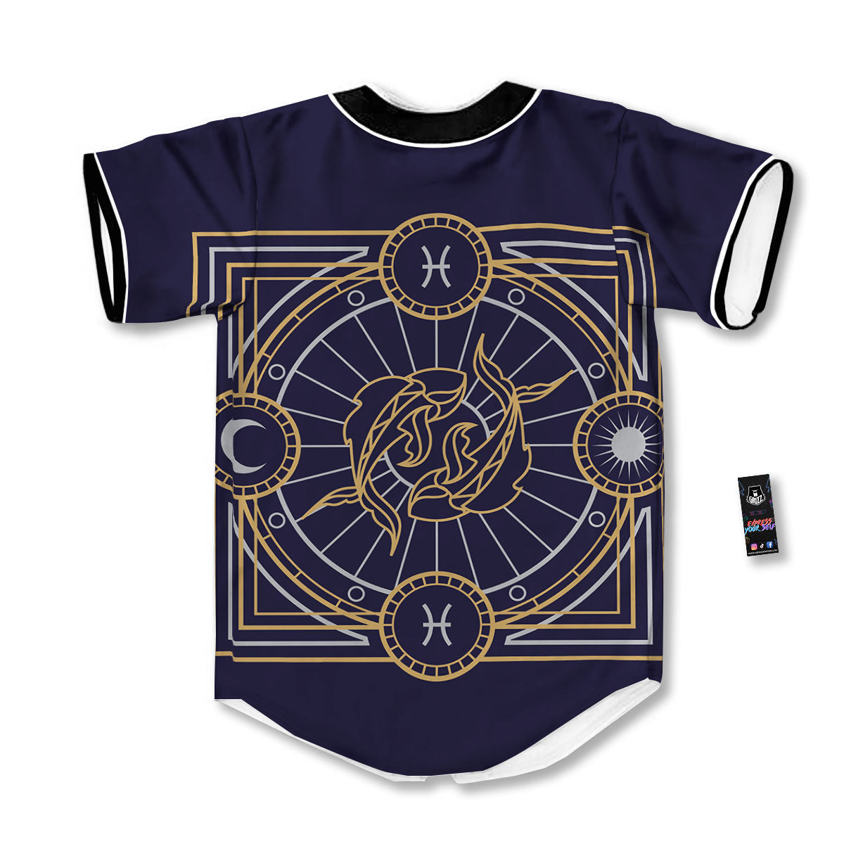 Signs Astrological And Pisces Print Baseball Jersey-grizzshop