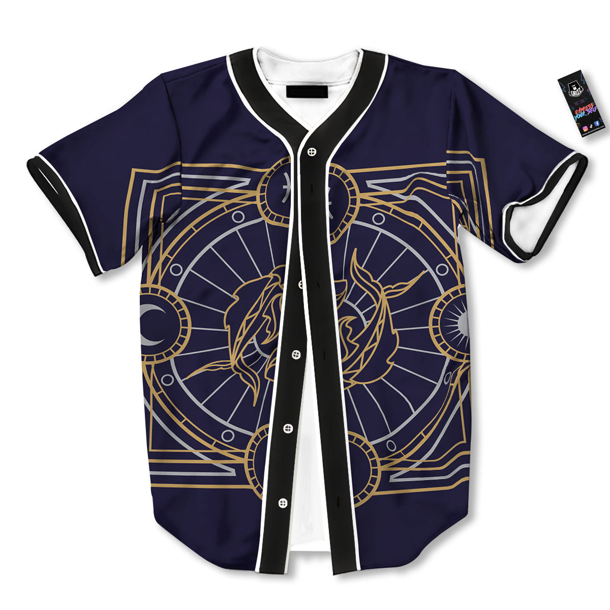 Signs Astrological And Pisces Print Baseball Jersey-grizzshop