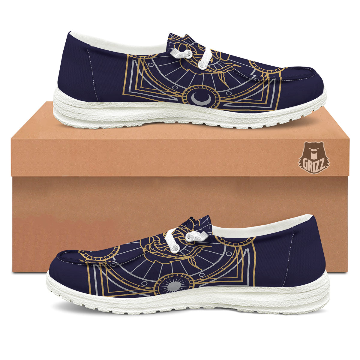 Signs Astrological And Pisces Print Black Loafers-grizzshop