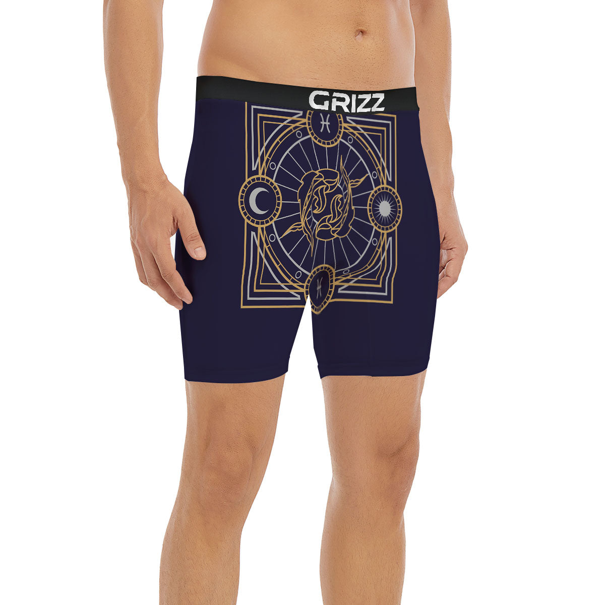 Signs Astrological And Pisces Print Boxer Briefs-grizzshop