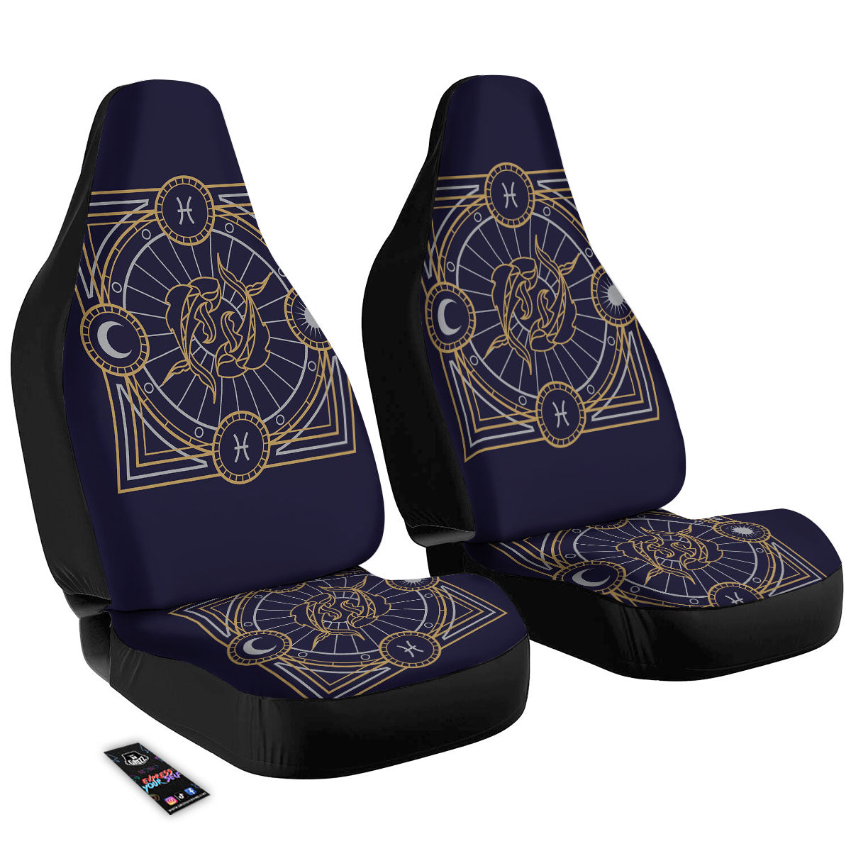 Signs Astrological And Pisces Print Car Seat Covers-grizzshop